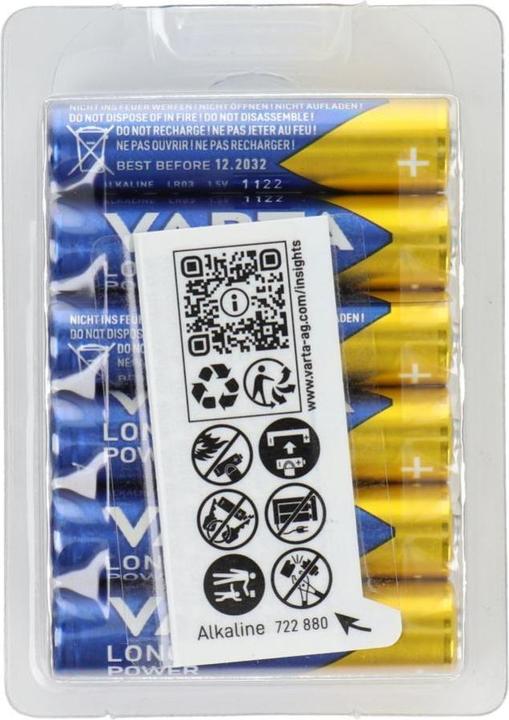 Actual product image Varta LONGLIFE Power Box (12 pcs., AAA, 1270 mAh)