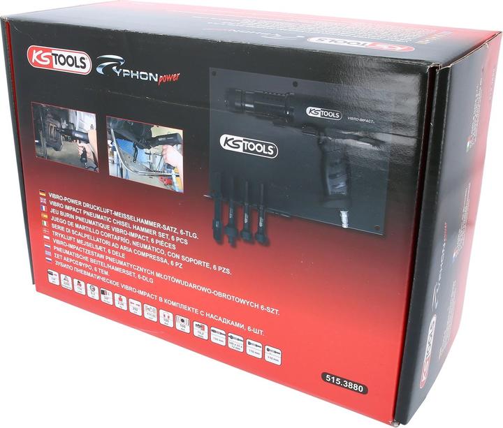 Produktbild KS Tools Vibro-Power Druckluft-Meisselhammer-Satz. 6-tlg. 51 (Benzinbetrieb)