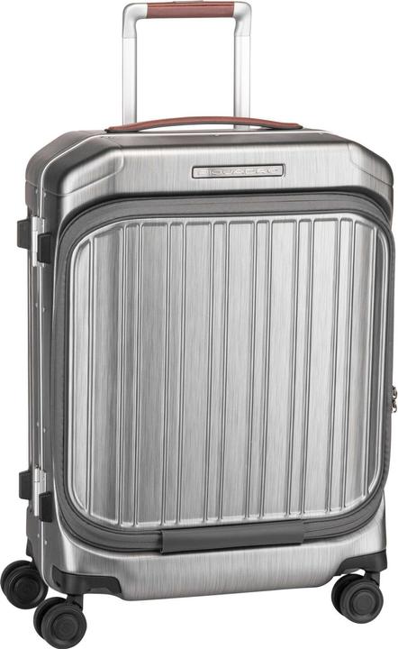 Immagine prodotto Piquadro PQ-Light - Bagaglio a mano Fast-Check Trolley a guscio rigido nero/pelle (37 l, Bagaglio a mano (fino a 50 litri))