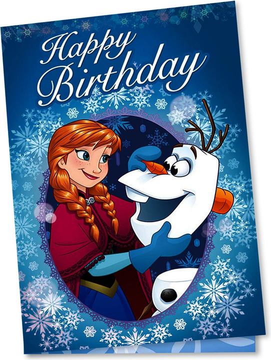 Image du produit Disney Frozen Carte de voeux d'Anna et Olaf Joyeux anniversaire (paquet de 1) (1 pcs)