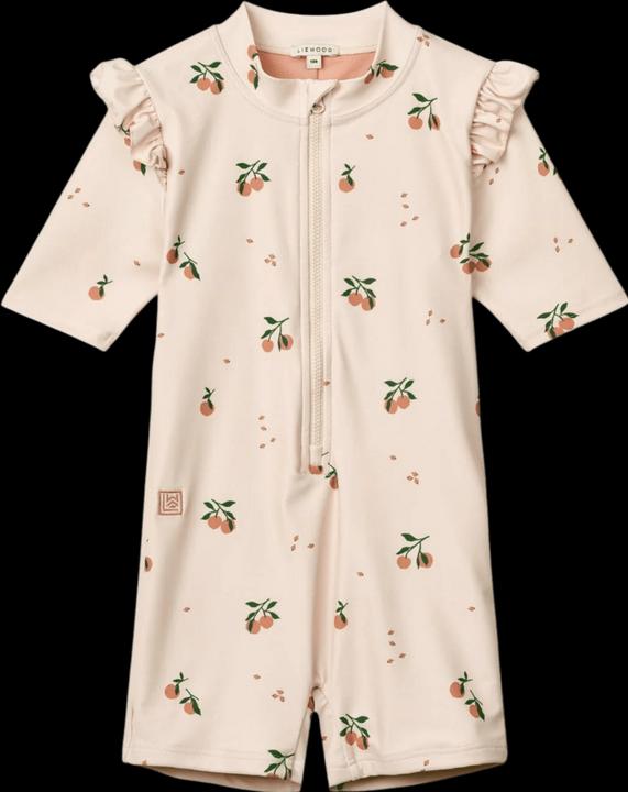 Liewood Bedruckter Badeoverall Amel – Pfirsich / Muschel