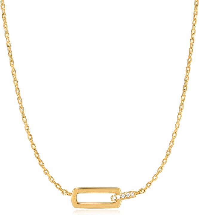 Ania Haie Halskette Glam Interlock 925 Sterling Silber (925er Silber, 43 cm)