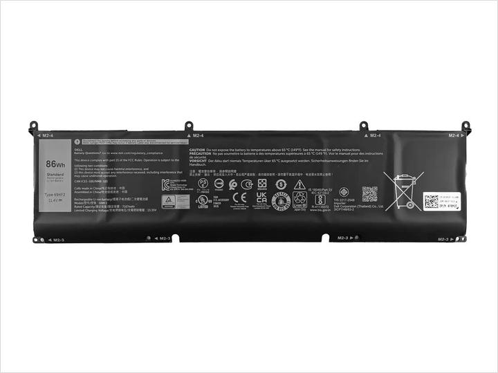 Dell 86Wh Lithium-ion battery for XPS 15 (6 Zellen, 7200 mAh)