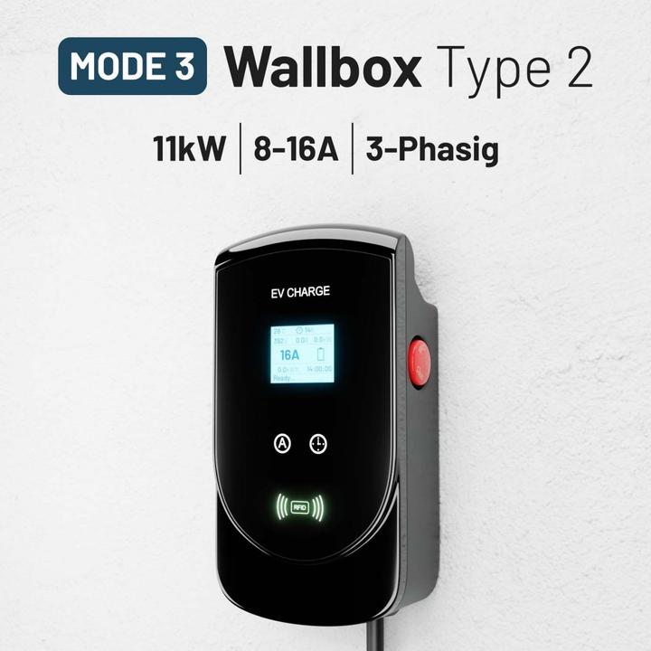 Produktbild Absina Wallbox Type 2 (Typ 2, 11 kW, 16 A, Typ 2)