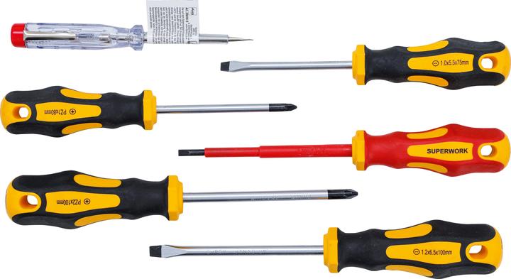 Produktbild BGS VDE-Elektriker- / Schraubendreher-Satz Schlitz / Kreuzschlitz 6-tlg. (Kreuzschlitz)