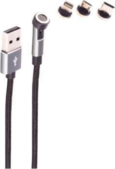 Produktbild Shiverpeaks ®-BASIC-S--Universal--USB-A Magnetkabel, 3in1, 540°, 7-Pin, schwarz, 1,0m (1 m)