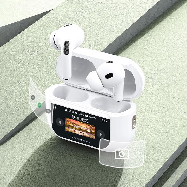 Image du produit Dudao Ecouteurs intra-auriculaires U19 TWS sans fil Bluetooth 5.3 avec écran LED - blanc (4.50 h, Filaire)