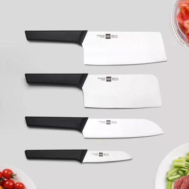 Produktbild Huohou 6-tlg. Küchenmesser Set inkl. Holzmesser Block