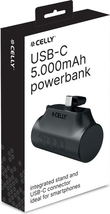 Actual product image Celly PowerBank Compact Usb-C 5000mAh (5000 mAh, 10.50 W)