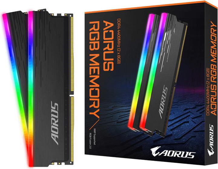 Actual product image Gigabyte Aorus RGB Memory, DDR4-4400, CL19 - 16 GB Dual-Kit (2 x 8GB, 4400 MHz, DDR4-RAM, DIMM)