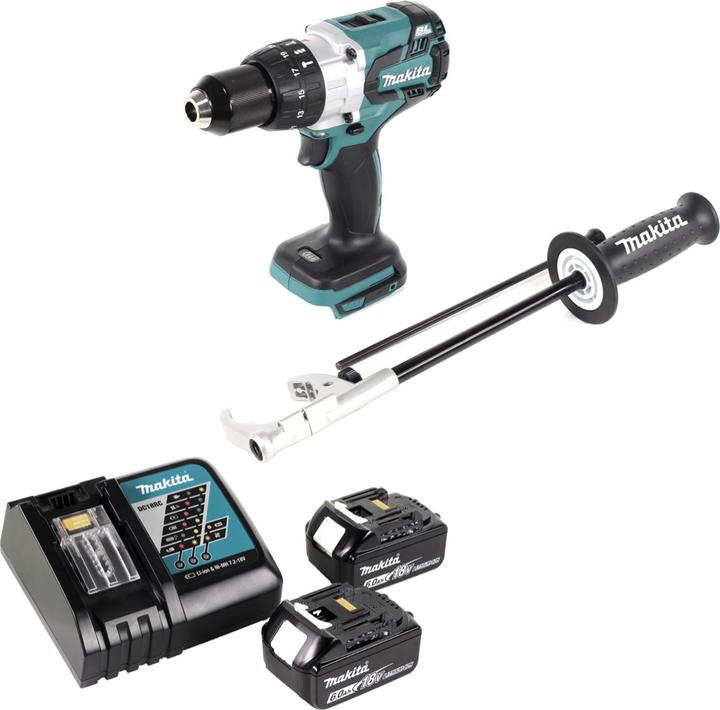 Produktbild Makita DHP 481 RG Akku Schlagbohrschrauber 18 V 115 Nm Brushless + 2x Akku 6,0 Ah + Ladegerät (Akkubetrieb)
