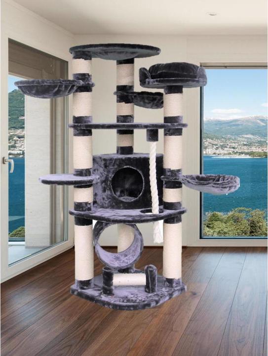 Actual product image Pet Homes Cat Tree Grey Lagoon 198cm
