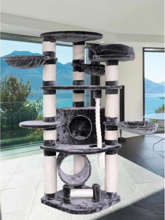 Actual product image Pet Homes Cat Tree Grey Lagoon 198cm
