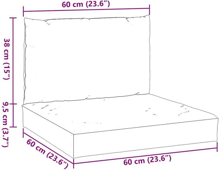 Actual product image VidaXL Keila (60 x 60 x 10 cm)