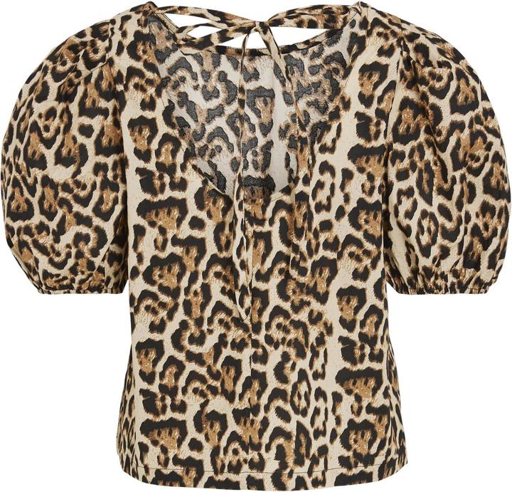 Vila Leoprint top with short sleeves (36)