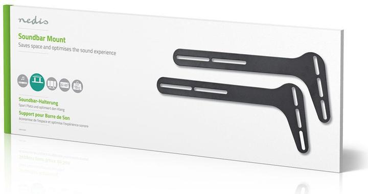 Actual product image Nedis Soundbar Bracket Universal Connected to the TV 15 kg Fixed Steel Black (1 pcs., Wall installation)