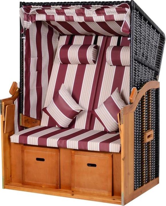 PureHaven Strandkorb 118x79x150 cm für 2 Personen elegantes Design inkl. Rücken- und Sitzkissen vers