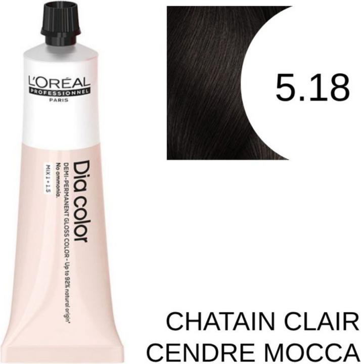 Produktbild L'Oréal Paris Loreal DIA Color 5,18 hellbraun Asch Mokka 60 ml (5.18 Hellbraun Aschgrau Mocca)