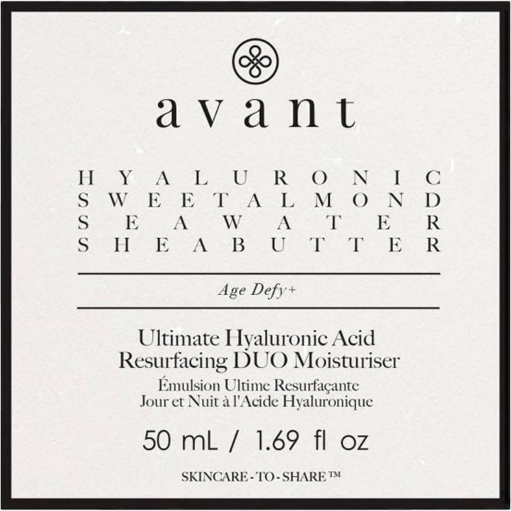 Actual product image Avant Age Defy+ Ultimate Hyaluronic Acid Resurfacing DUO Moisturiser (50 ml, 24h cream)