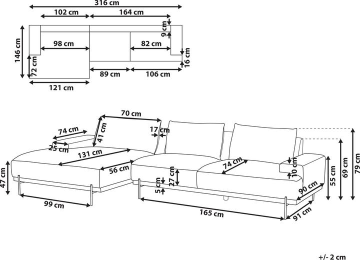 Actual product image Beliani Mariferd (Corner sofa)