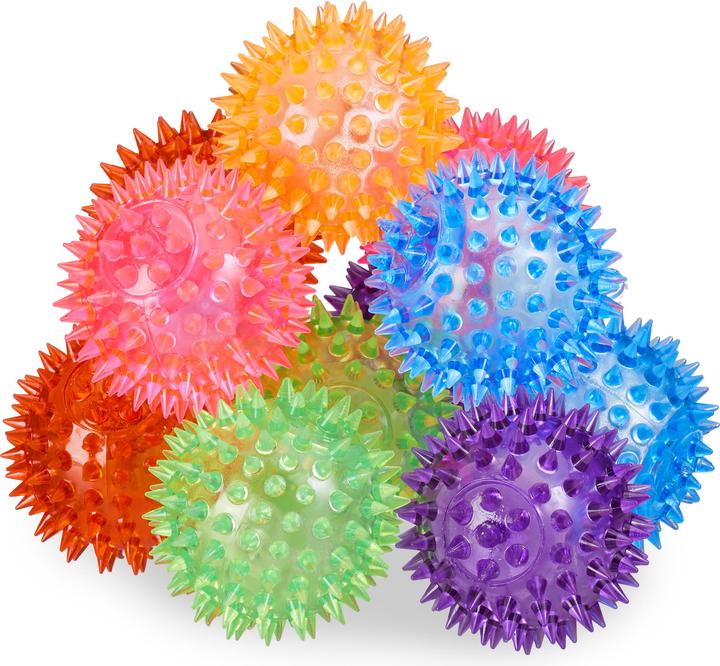 Actual product image Relaxdays LED Spiky Ball Set of 12