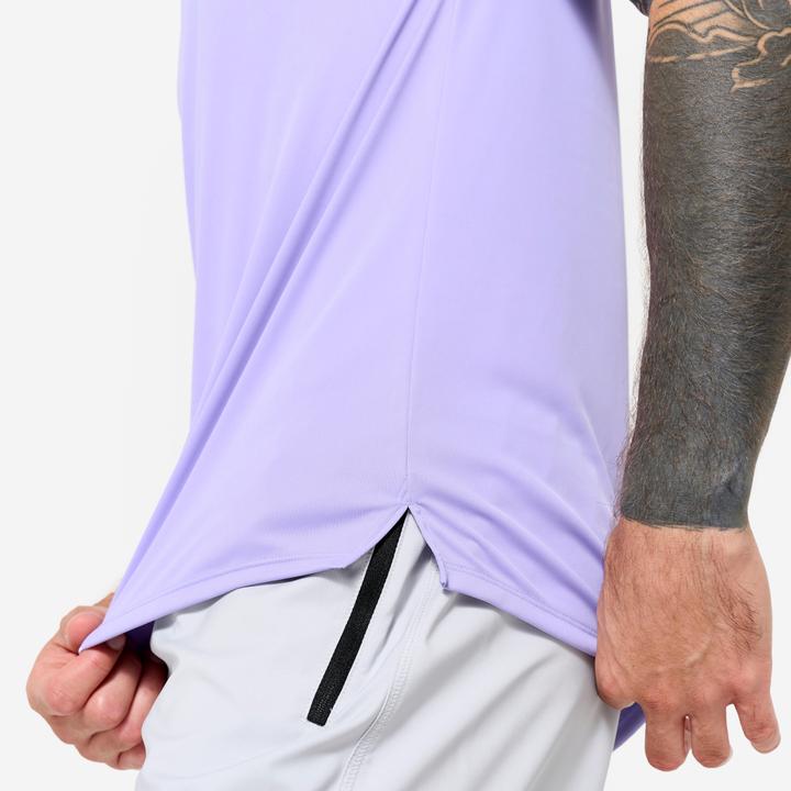 Produktbild Domyos Men's Short-Sleeved Crew Neck Breathable Fitness T-Shirt - Purple (XXL)