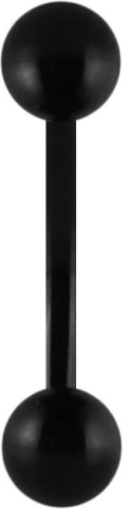 Star Piercing Micro Banane Absolute Black mit Kugel (Chirurgenstahl 316L, ohne Messing)