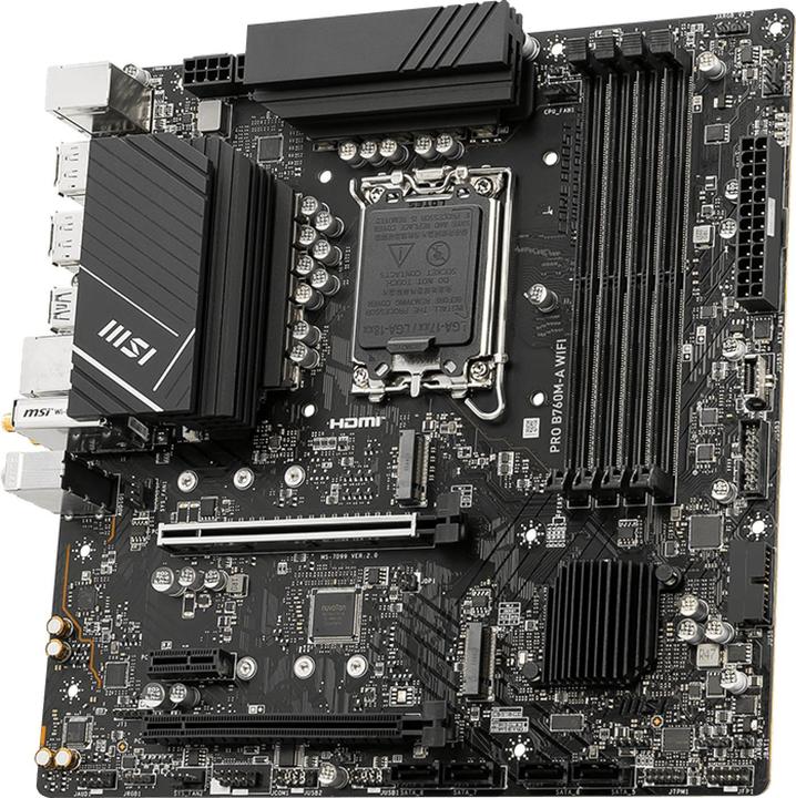 Produktbild MSI PRO B760M-A WIFI (LGA 1700, Intel B760, mATX)