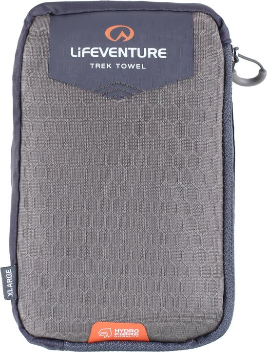 Actual product image Lifeventure HydroFibre Trek Towel, Grey, Extra Large