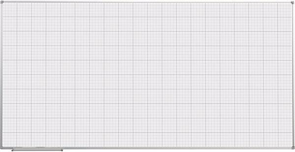 Produktbild eurokraft basic Rastertafel, weiss lackiert, BxH 2000x1000 mm, Raster 20x20 / 100x100 mm (2000 x 1000 mm)