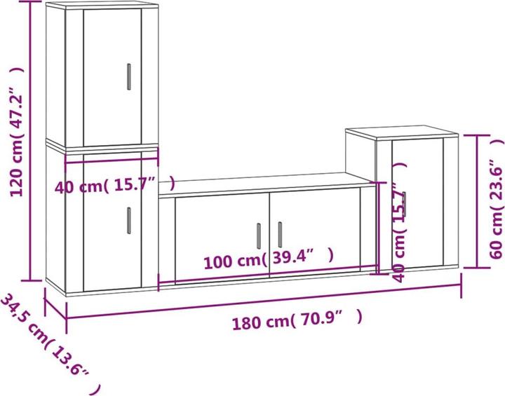Produktbild VidaXL Sullivan (100 x 34.5 x 40 cm)