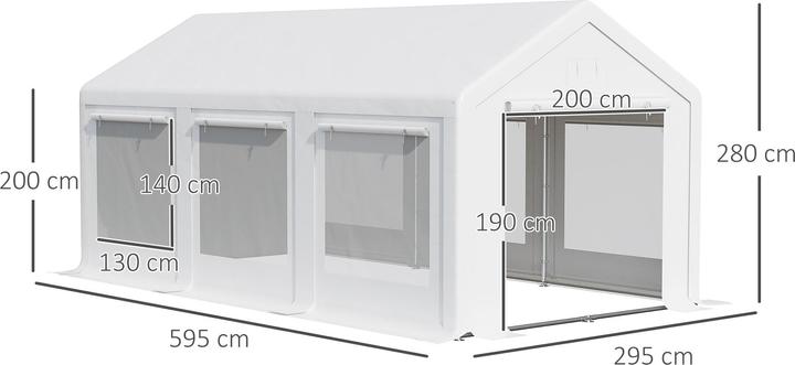 Produktbild Outsunny Partyzelt mit abnehmbaren Seitenwänden (595 cm, 295 cm)