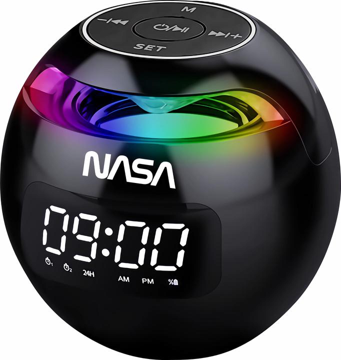 Image du produit Nasa Wecker und Bluetooth-Lautsprecher mit LED-Licht