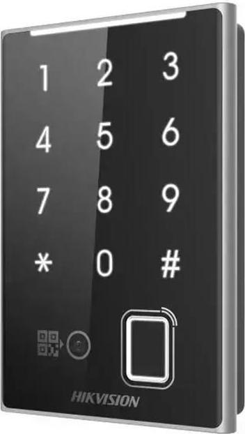 Hikvision DS-K1109DKFB-QR Lettore di schede con tastiera, codice QR e impronte digitali