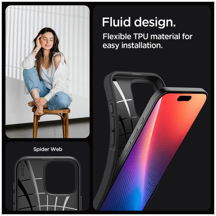 Produktbild Spigen Core Armor iPhone 16 Pro czarny/matte black ACS08157 (Apple iPhone 16 Pro)