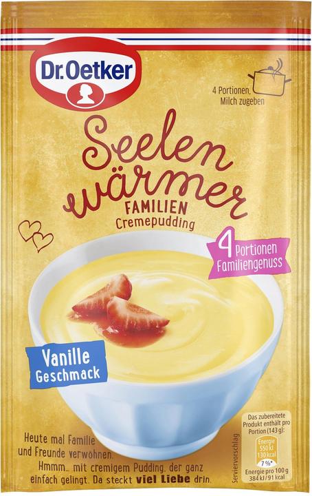 Image du produit Dr. Oetker Pudding Chauffe-âme Famille, Vanille (75 g)