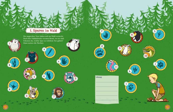 Actual product image Die Schule der magischen Tiere: Endlich Pause! Das grosse Rätselbuch Band 2 (German, Nikki Bush, Christiane Hahn, Nina Dulleck, Margit Auer, 2021)