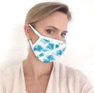 Actual product image Roost Mouth-nose mask 9723 beige/rose (No official protection class, 1 x)