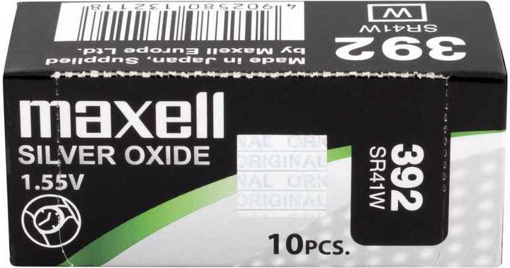 Actual product image Maxell Silver Oxide SR41W (10 pcs., LR41, 39 mAh)