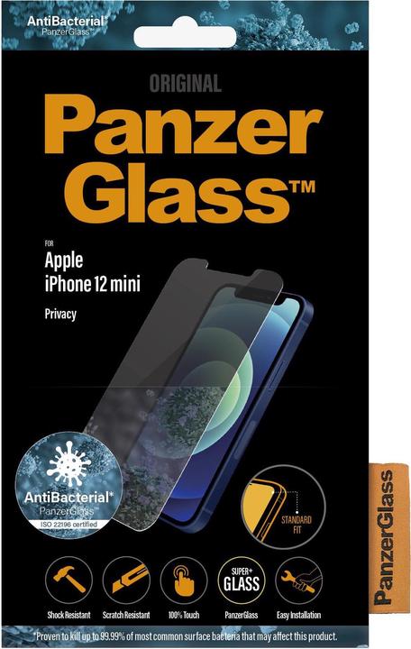 Actual product image PanzerGlass Screen Protector Privacy (1 Piece, Apple iPhone 12 mini)