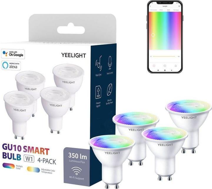 Actual product image Yeelight W3 (GU10, 4.50 W, 350 lm, 4 x, F)