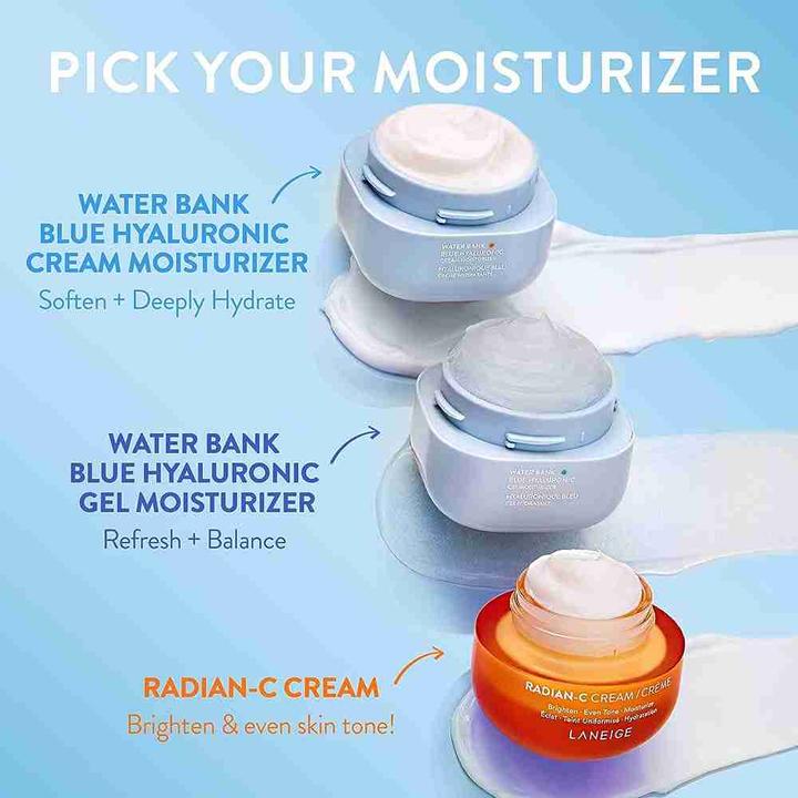 Actual product image Laneige Water Bank Blue Hyaluronic Cream Moisturiser (50 ml, 24h cream)