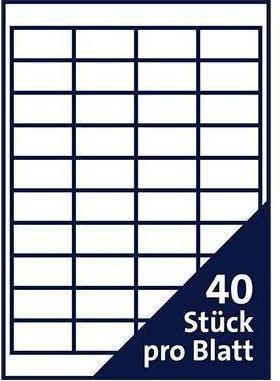 Produktbild Soennecken Etikett 5757 48,5x25,4mm weiss 4.000 St./Pack.