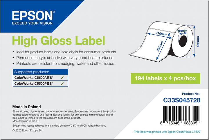 Produktbild Epson Hochglänzend permanenter Acrylklebstoff