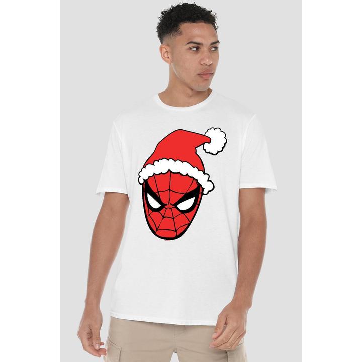 Immagine prodotto Spiderman Maglietta Cappello da Babbo Natale Uomo (L)