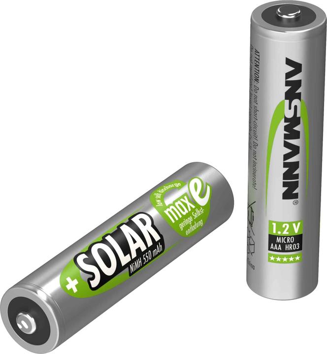 Produktbild Ansmann NiMH HR03 Sol (1 Stk., AAA, 550 mAh, Akku)