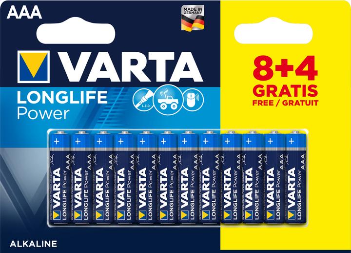 Varta Potenza di lunga durata (12 pz., AAA, 1260 mAh)