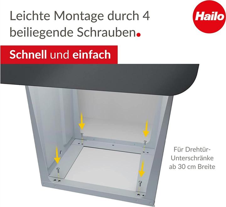 Actual product image Hailo EcoLine Design Trio L built-in system (3x 10l) (30 l)