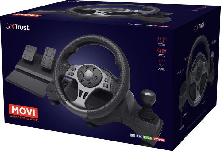 Produktbild Trust Gxt289 Movi Racing Wheel (Xbox One X, Xbox Series S, Xbox One S, Switch, PS4, Xbox Series X)