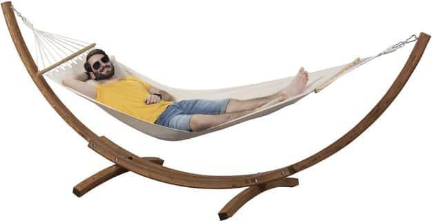 Produktbild MICA Living Hängemattengestell - aus Holz - ca. 320 x 120 x 120 cm (150 kg)
